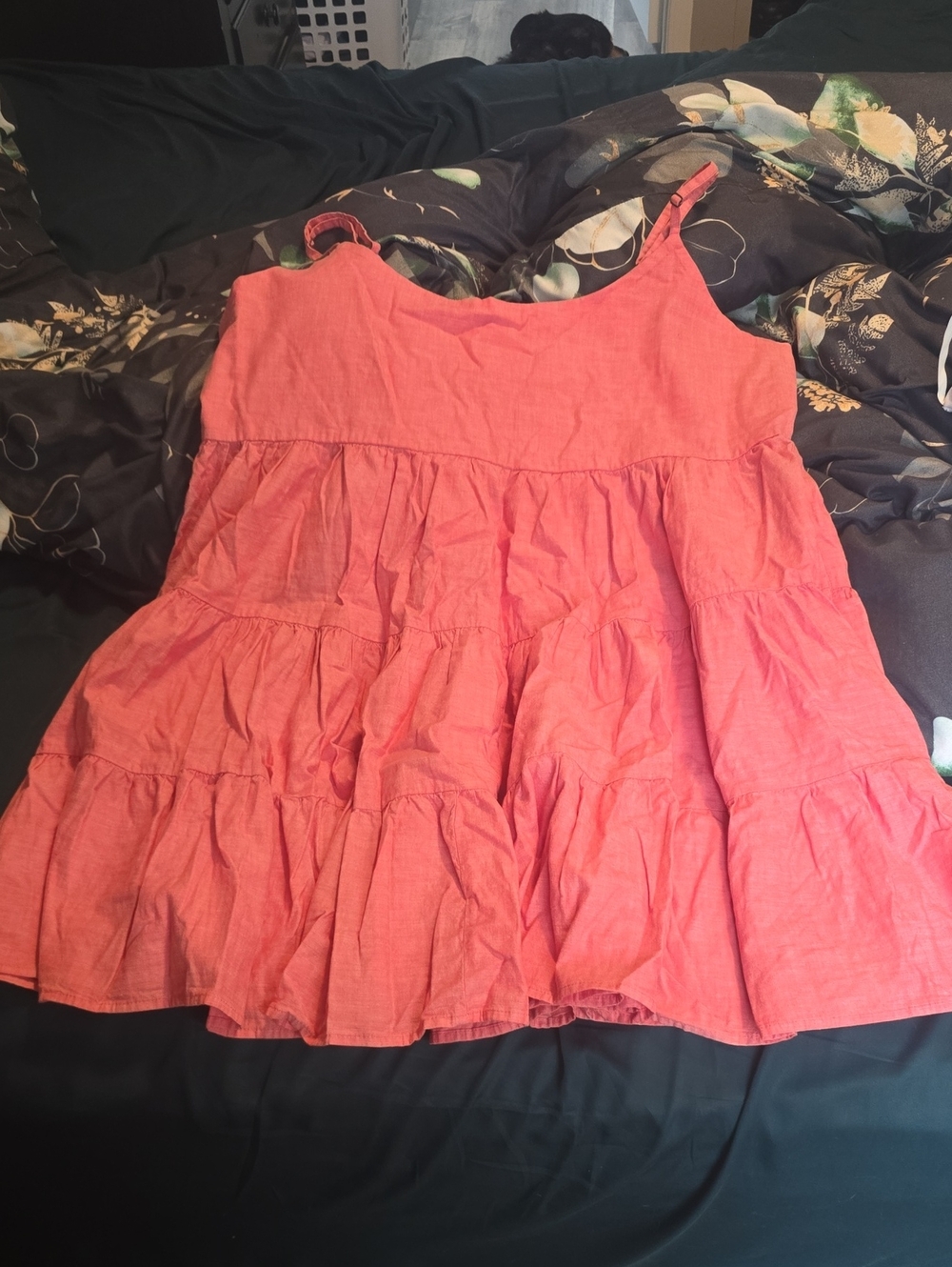 Coral Tiered Sundress - Lightweight Women's Dress